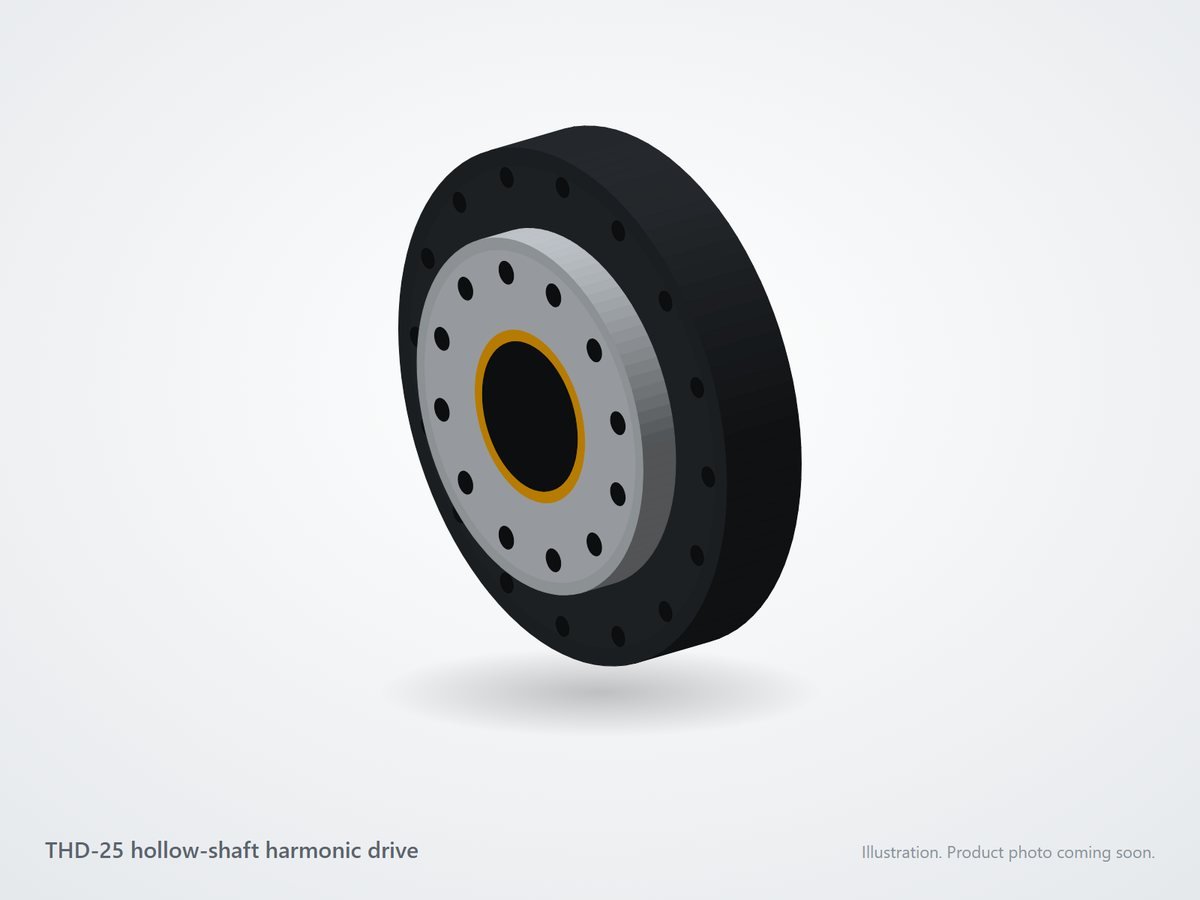 THD-25 Hollow-Shaft Harmonic Drive, Size 25 (illustration)